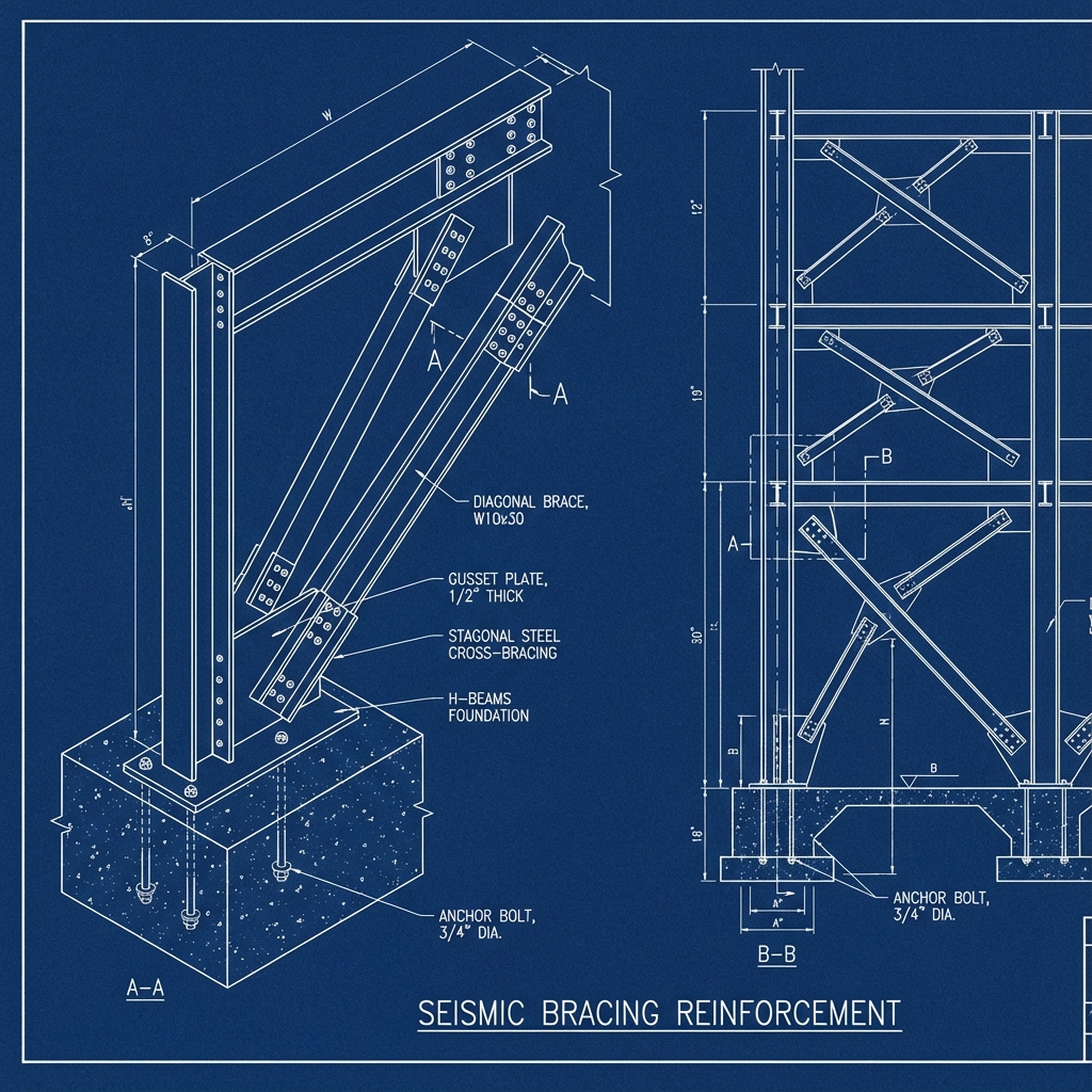 鉄骨階段支持金物